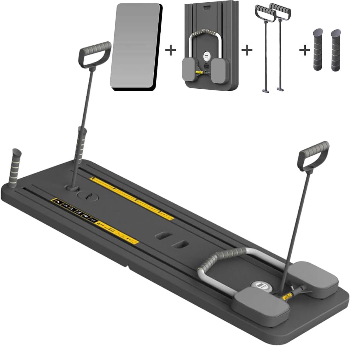 Pilates Reformer Board - Vouwbaar - Met Ab Roller en Elleboogsteun - Voor Thuis Fitness - ShopVlot