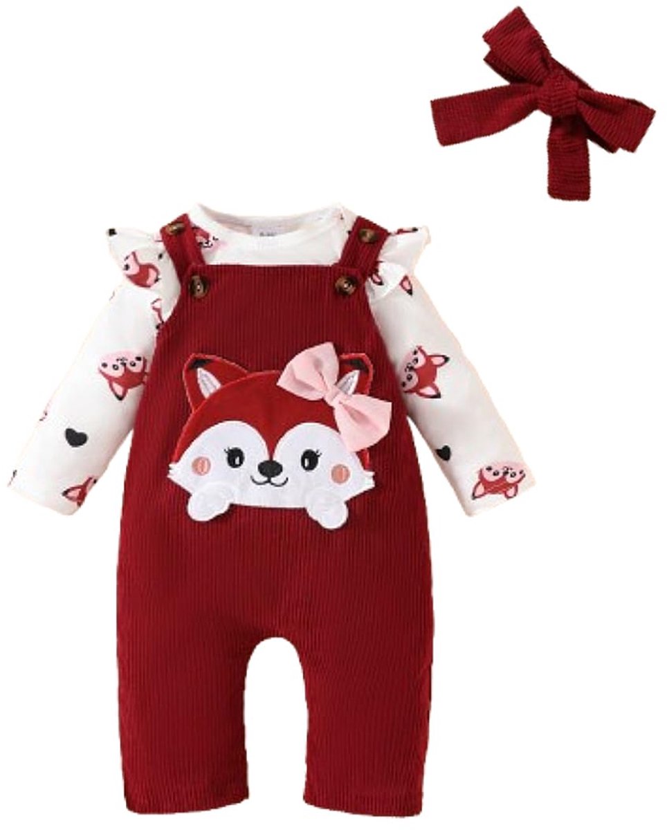 Babykledingset voor meisjes met lange mouwen - katoen - schattige print - comfortabel voor dagelijks gebruik - ShopVlot
