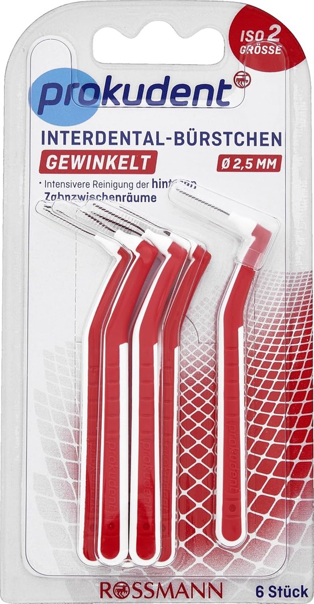 Interdentale borstels ISO 2/2.5mm - rode borstel - zachte draad - effectieve plaqueverwijdering - ShopVlot