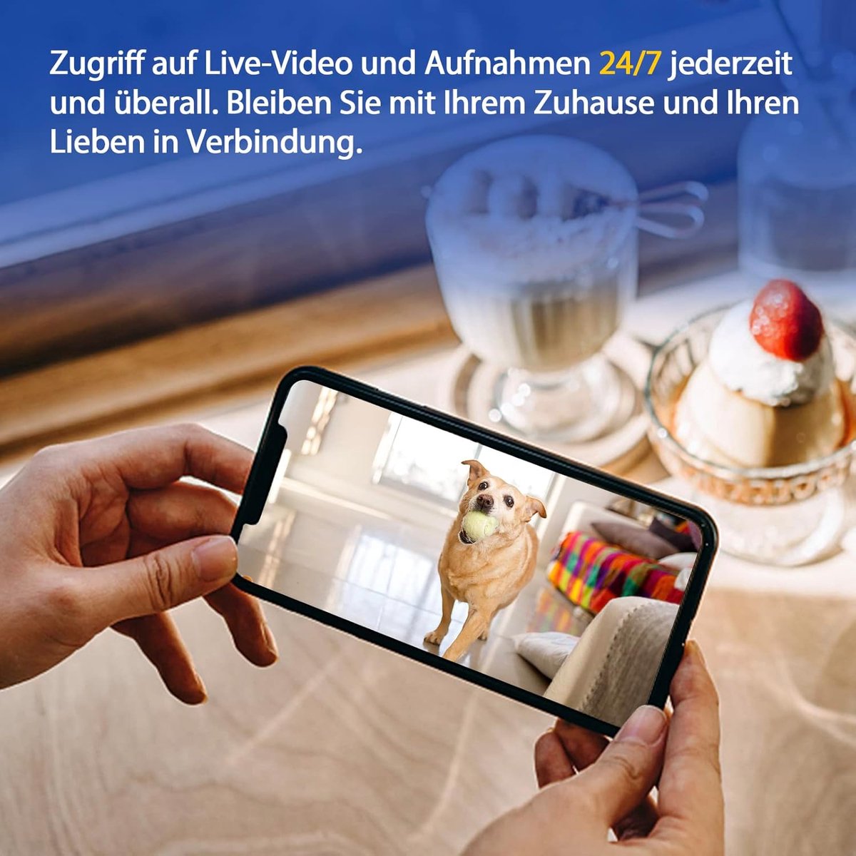 Mini camera 2K UHD - Slim rechthoekig - WLAN - Slimme bewegingsdetectie - ShopVlot