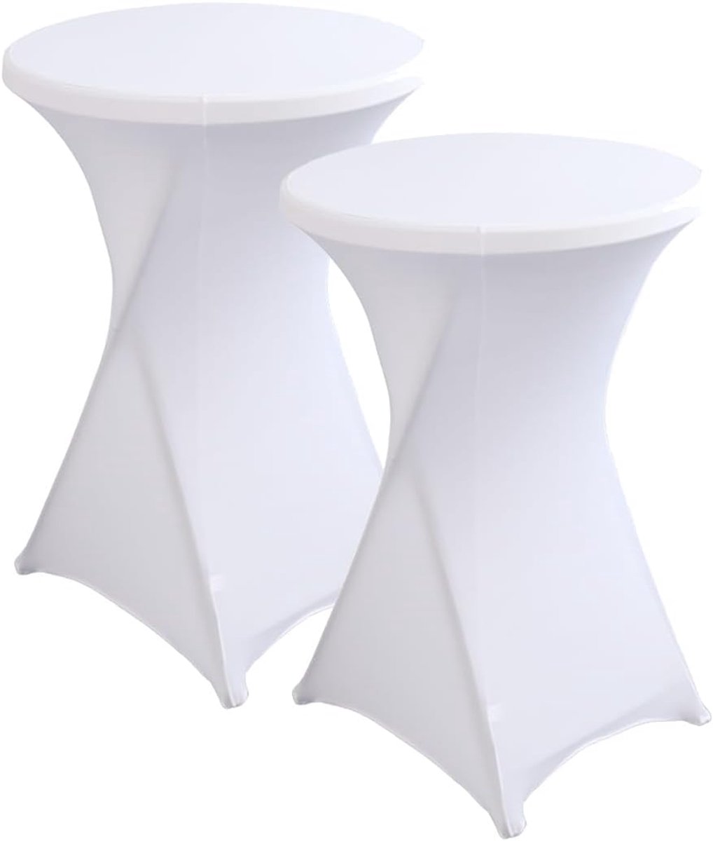 Bistro tafelcovers set van 2 - Spandex materiaal - 4-way stretch - Perfect voor cocktailfeest - ShopVlot