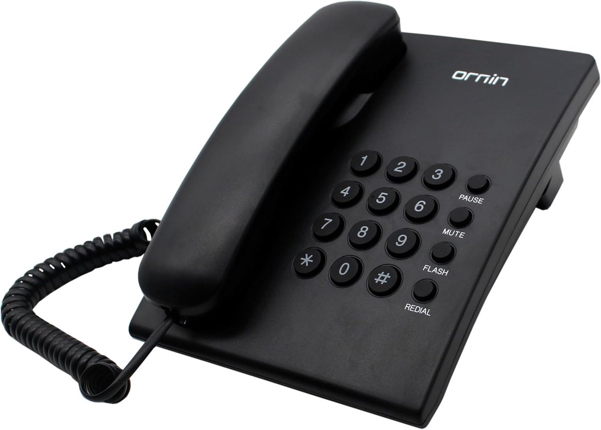 Draadloze telefoon met herhaal- en standbyfunctie - aanraakgevoelig - wandmontage - ideaal voor thuisgebruik - ShopVlot