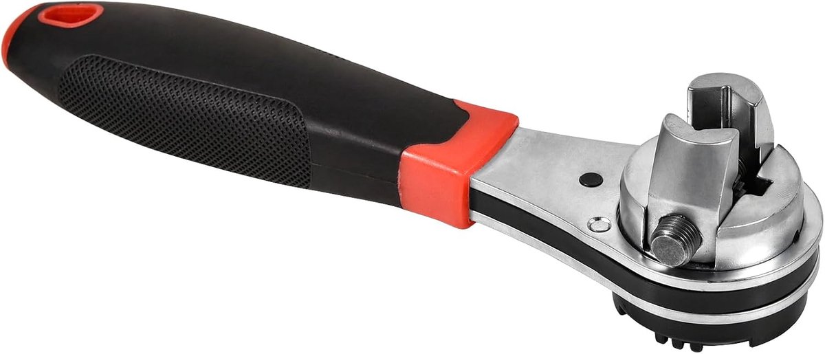 Ratchet sleutel 8" verstelbaar - dubbelzijdig - chrome vanadium staal - hoge duurzaamheid - ShopVlot