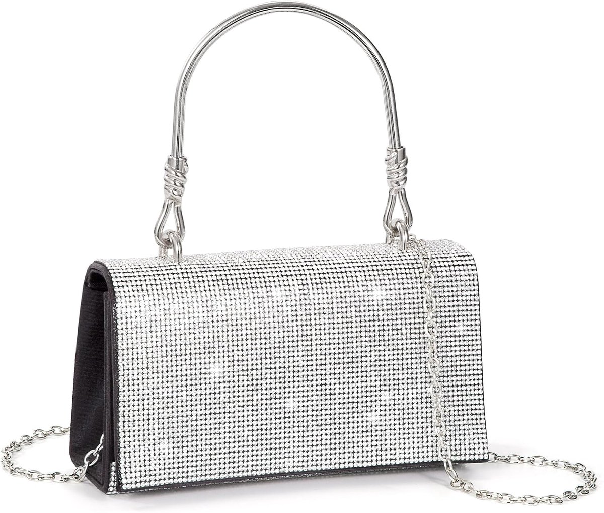 Avondtas Glitter Clutch - Elegante Pailletten - Schoudertas met Afneembare Ketting - Perfect voor Feesten - ShopVlot