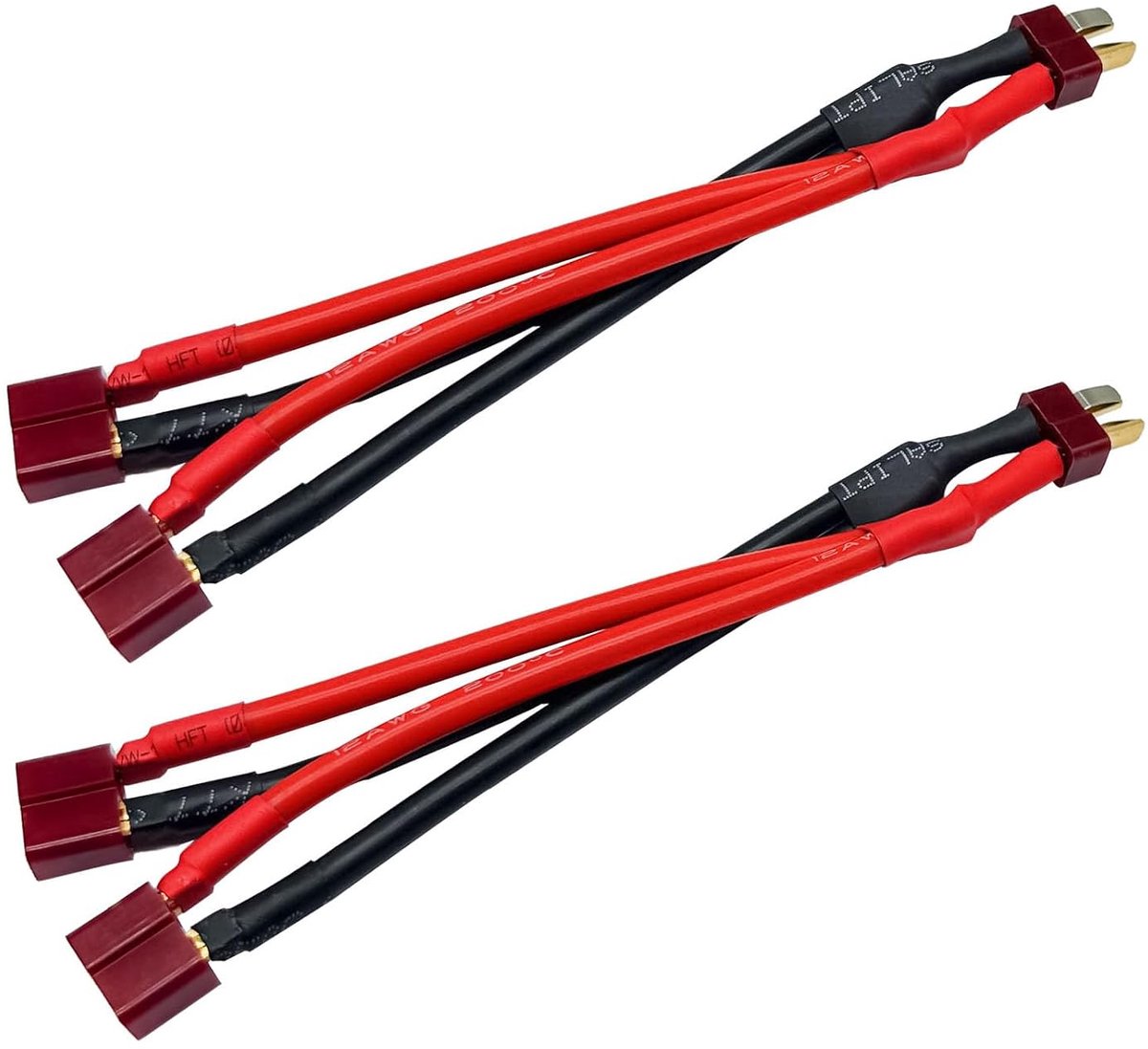Y Splitter batterijconnector - 12AWG kabel - Dual uitbreiding - Verbind 2 accu's voor RC modellen - ShopVlot
