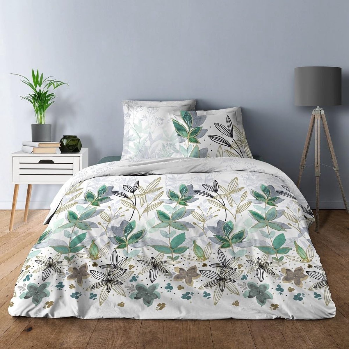 Dekbedovertrek met kussenslopen - Zomerbloem 240x220 cm - 100% katoen - Uniek Alpenpatroon voor een frisse uitstraling - ShopVlot