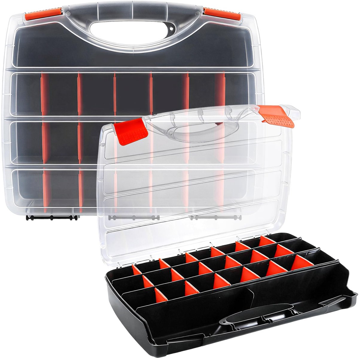 sorteerdoos 38 x 31 x 6,8 cm - assortimentsdoos met vakken - organizer voor kleine onderdelen - ideaal voor gereedschap - ShopVlot