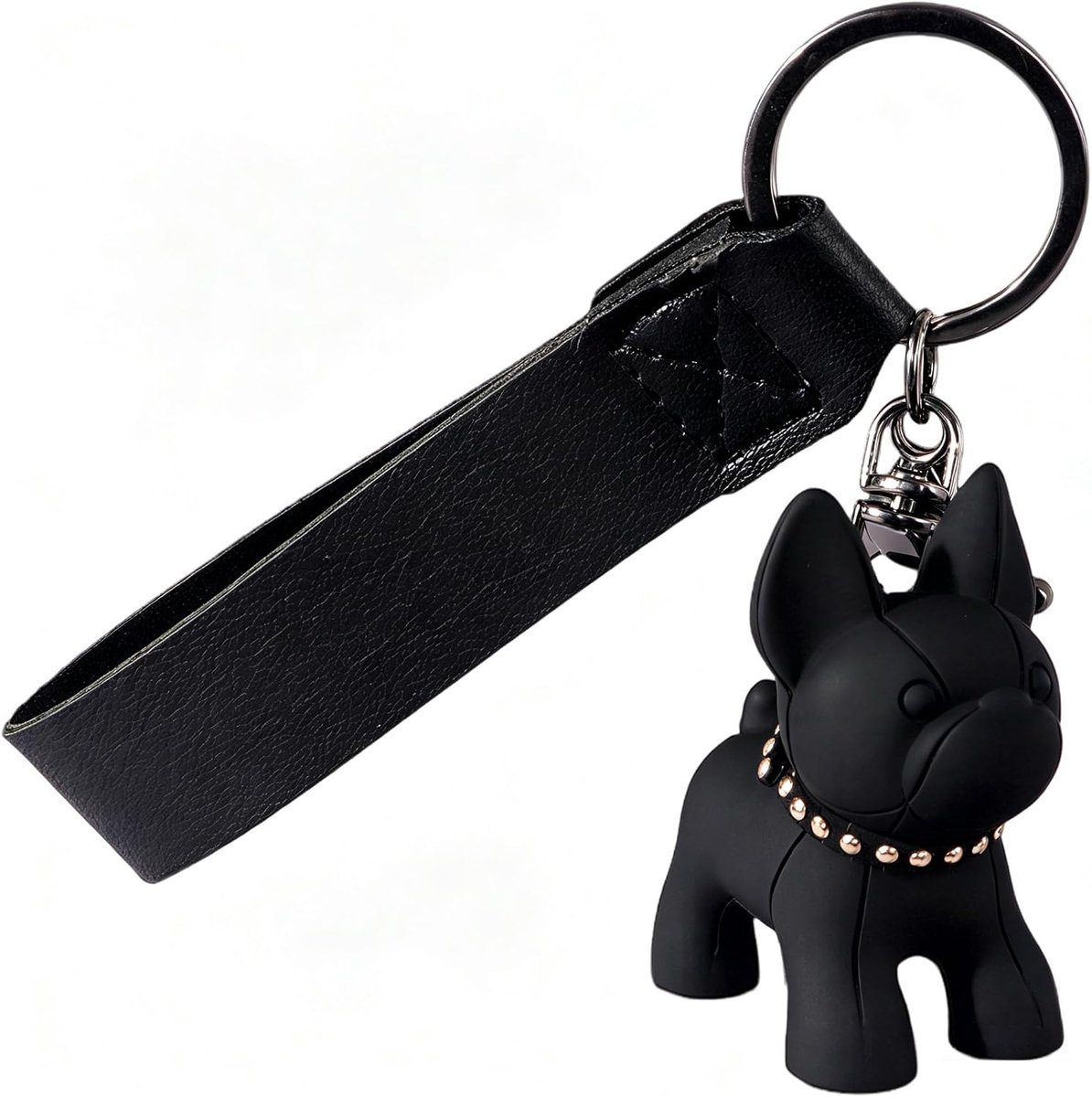 sleutelhanger, schattige bulldog sleutelhanger, kleine Franse pitbull sleutelhanger voor vrouwen, heren, tas, rugzak, autosleutels, handtas decoratie
