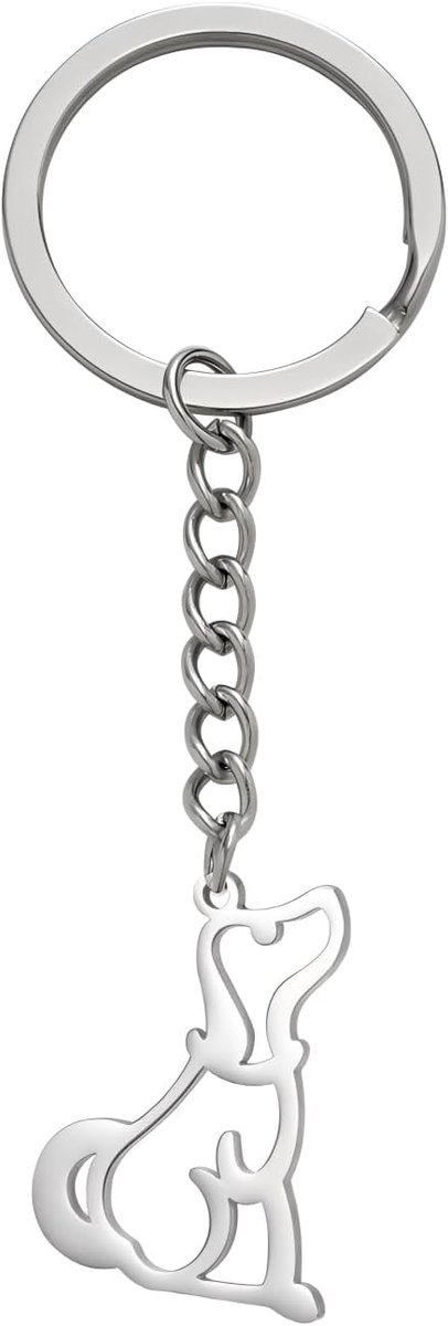 Rvs Beagle Hond Sleutelhangers Puppy Huisdier Dieren Sleutelhanger Portemonnee Rugzak Accessoires Geschenken