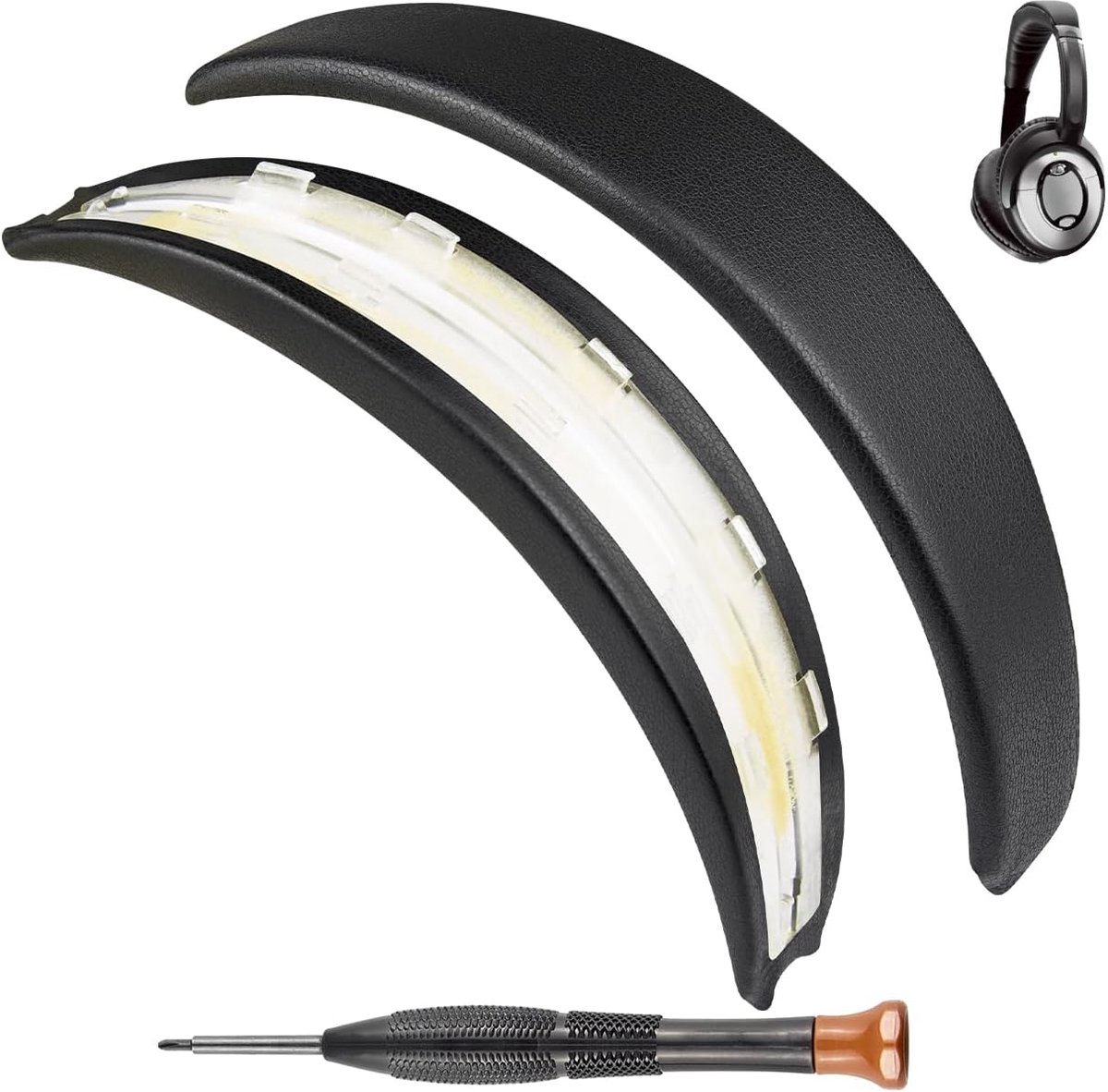 Vervangende hoofdband, headband voor Bose QuietComfort15(QC15)/QuietComfort2(QC2) hoofdtelefoon(Zwart)