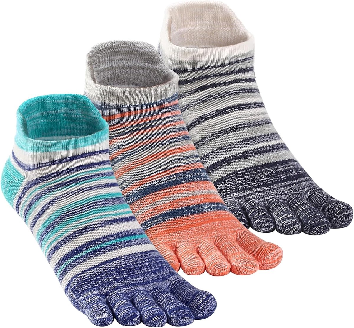 Toe Sok, Katoen Enkel Sok & Kous, Boog Ondersteuning, Running Five-Toe Design (3 & 6 paar)