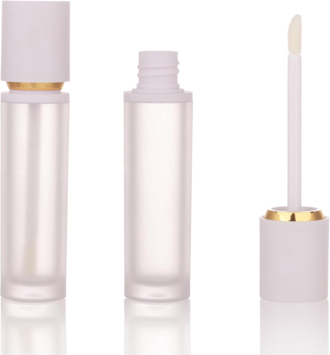 Lot de 30 Gloss Gloss à lèvres vides épais blancs van 8 ml met applicator voor flacons d'huile à lèvres