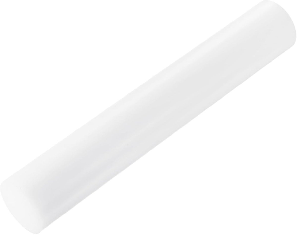 1 stuk ABS-kunststof staaf, diameter 50 mm, lengte 300 mm, kunststof staaf, rond, voor mechanisch gebruik, schoolproject, werkplaatstoepassing, doe-het-zelf reparatie (wit)