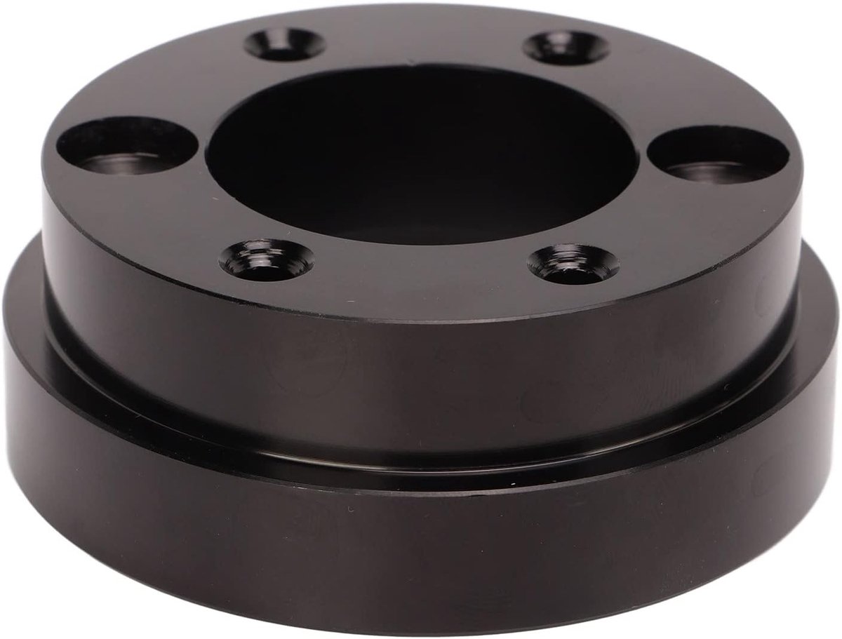 Stuurwiel Adapter Plaat, KIMISS 70mm Aluminium 6 Gat Stuurnaaf Adapter voor Logitech G25 G27 G29 G920 13 14in Stuurwiel (Zwart)