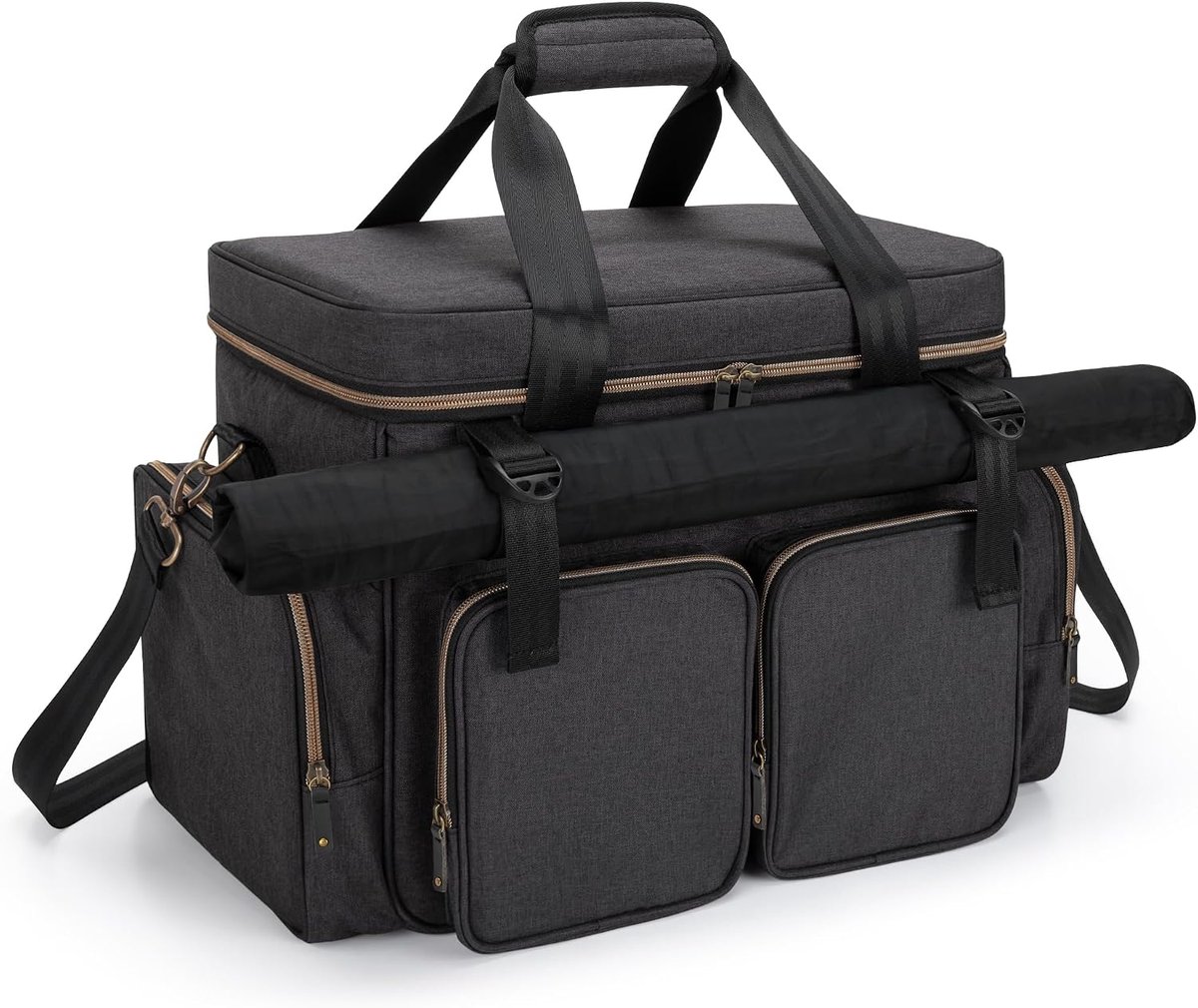 Tafelblad RPG Adventurer's Bag Compatibel met kerkers en draken, DND Gaming reistas met Foam Storage Vault, Dobbelstenen & Token Zakken en Battle Map Carrier