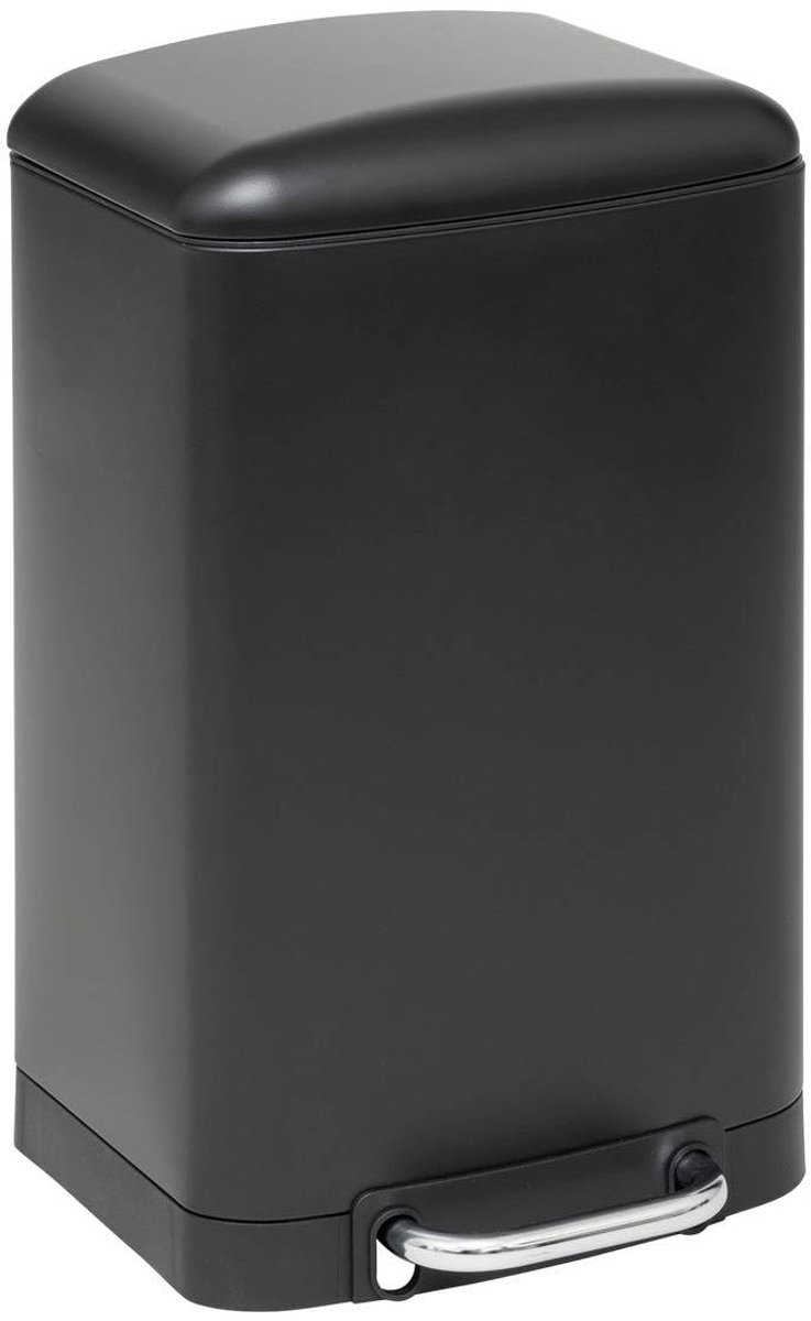 Afvalbak 20l - zwart metaal - modern design - ideaal voor huisgebruik - SnelShoppen
