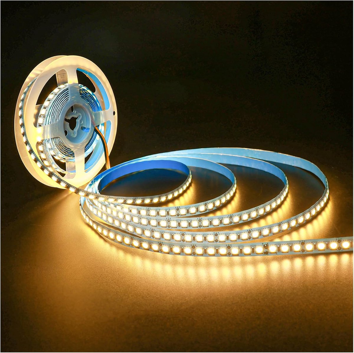 12V Ledstrip, Warm Wit 3000K 5M LED Lichtstrip 10000LM Super Bright SMD 5050 IP20 Totaal 600 LED's LED Strip Verlichting voor Slaapkamer, Keuken, Reclame Decoratie