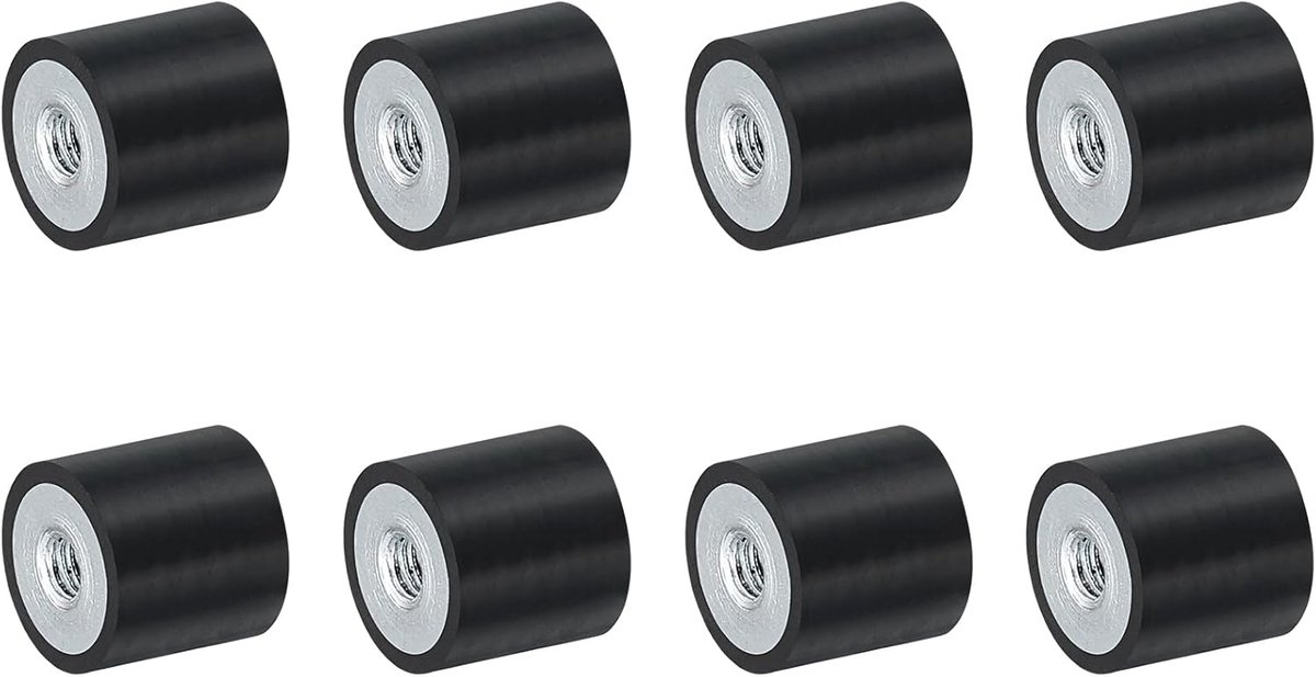 8 stuks 10 x 10 mm M3 schroefdraadbussen van rubber, trillingsisolatoren, vervangt anti-vibratiepads plat Silentblock basisblok