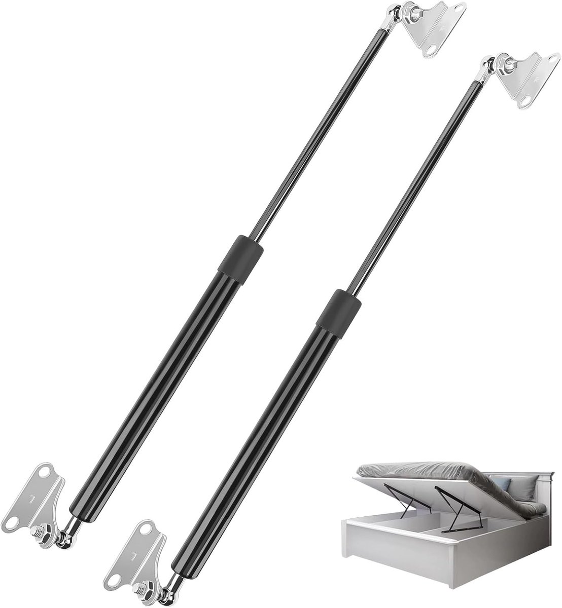 500 mm 100N/10 KG gasstutten, 2 stuks universele verstelbare liftsteunveren, gasveer lift ondersteuning schok met montagekit voor zwaar Ottomaans bed, zwaar deksel, vloerluikdeur, opbergdoos deksel