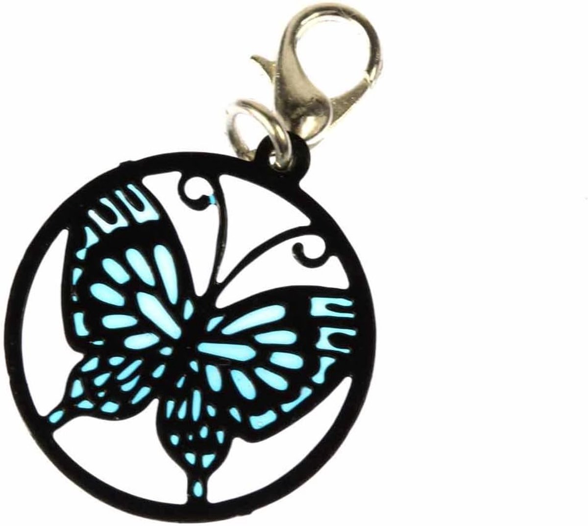 Vlinder Charm dromenvanger raamafbeelding - handgemaakte modesieraden I ketting hanger verzilverd - bedelhanger bedelarmband - hanger voor armband