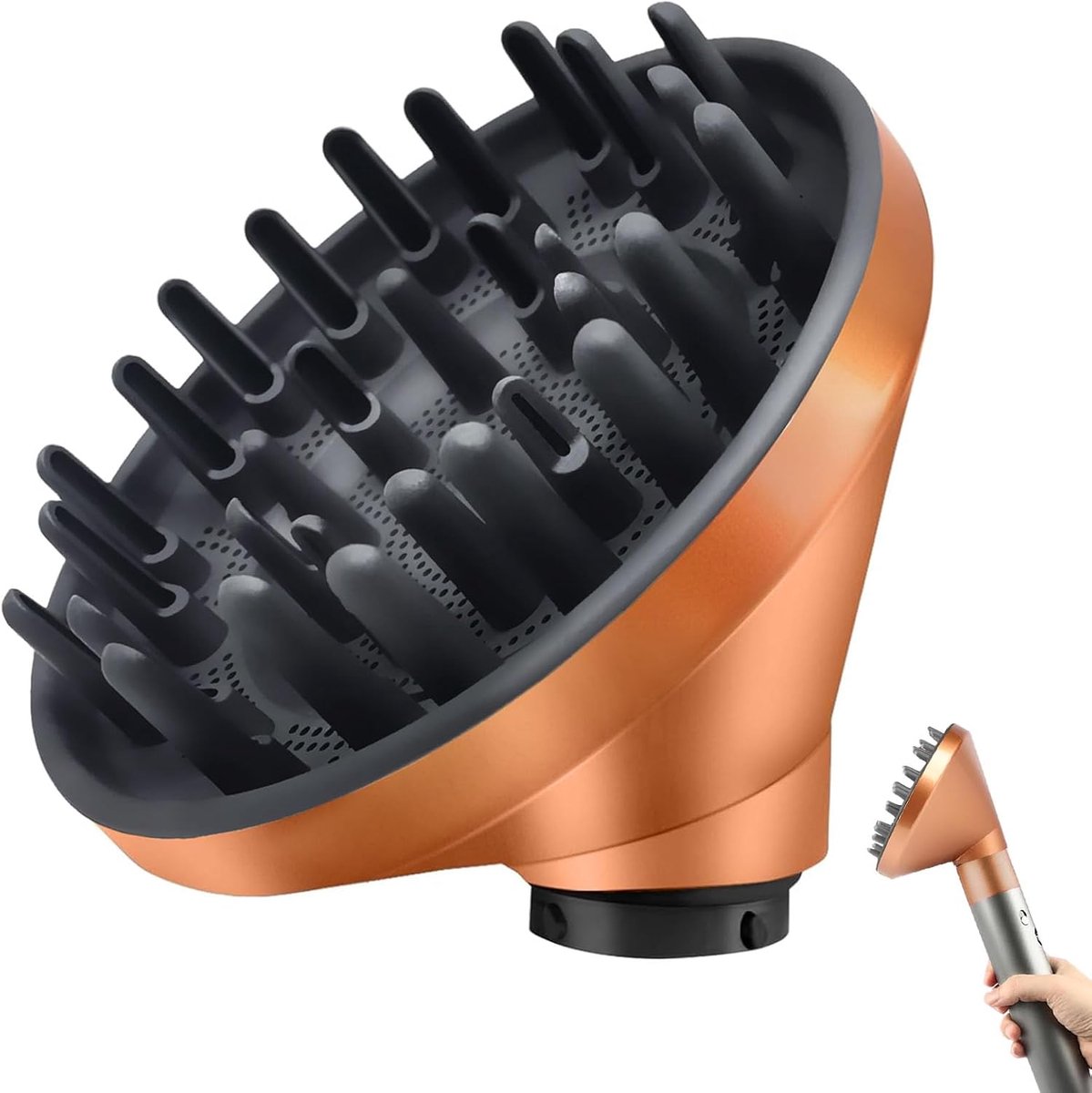 Diffusormondstuk opzetstukken voor Dyson Airwrap Styler HS01 HS05, om te zetten voor Airwrap Styler in haardroger, diffuser föhn opzetstuk -goud