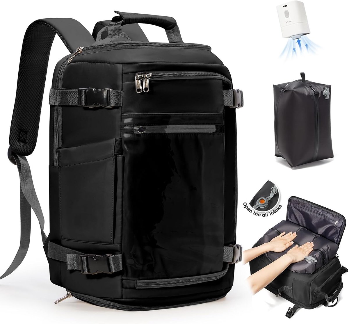 Vacuümrugzak 40x30x20 - Waterdicht - Handbagage voor vliegtuig - Ideaal voor dames en heren - SnelShoppen