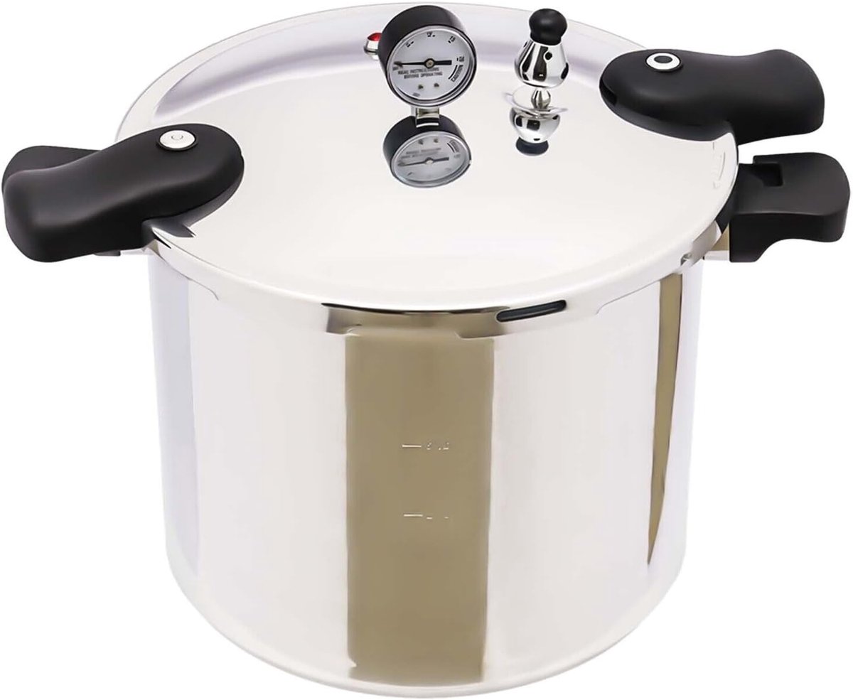 Multikoker, hoge druk, 22 l, snelkookpan, inductie, snelkookpan, roestvrij staal, aluminium, perskaner, koken, stapsgewijze handleiding eenvoudig en snel in gebruik, eenvoudig te bedienen