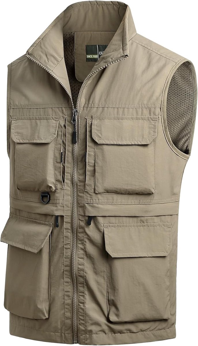 Outdoor Casual Vest Vissen Vest Multi Pocket Gilet Zomer Sneldrogend Vest Hond Training Vest Sport Lichtgewicht Vest Camping Jacht Vest Mouwloos Utility Vest
