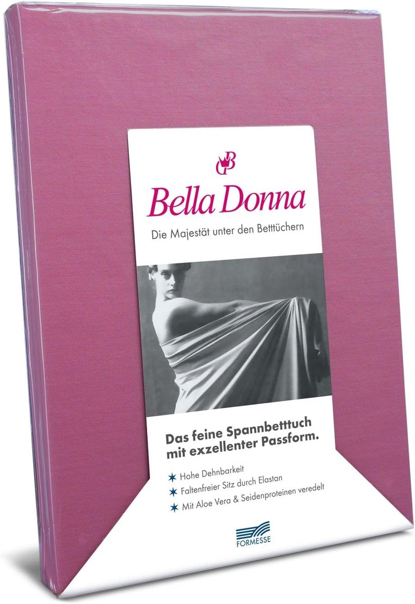 Fitted sheet Bella Donna single jersey - uni design - geschikt voor waterbedden - non-iron - SnelShoppen