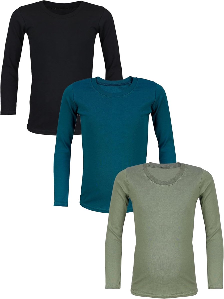 Kinderen Ondershirt met Lange Mouw 3 Pack