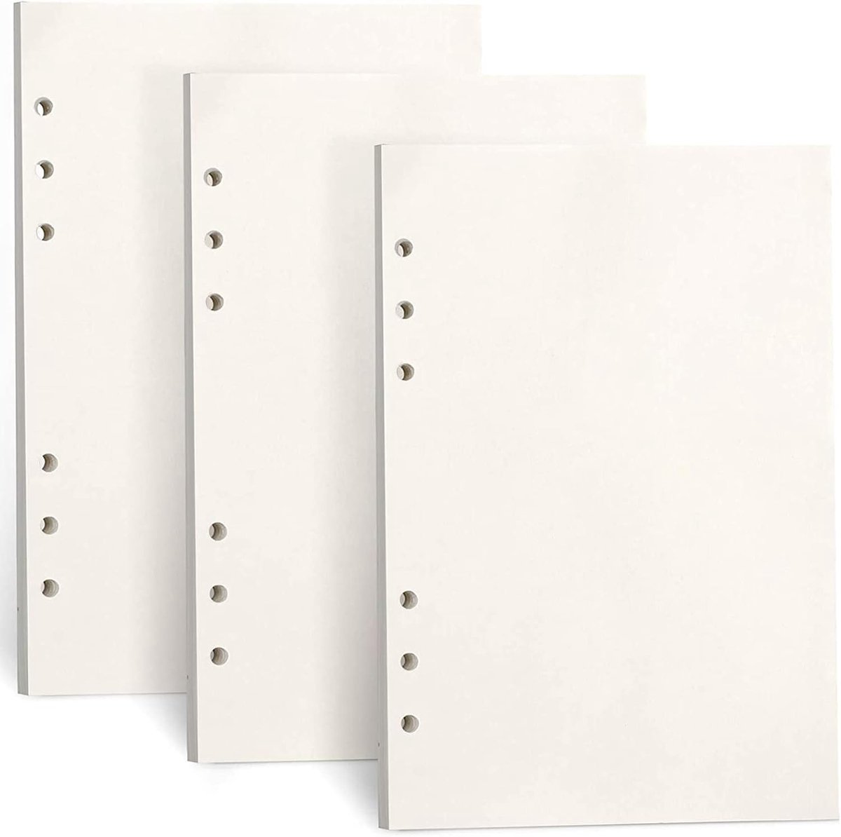 3 Pakken A5 Blanco Navul Papier, 135 Vellen A5 Papier Blanco Ringband Insteekvellen, 6 Gaten Navul Notitie Papier A5 Navul Papier voor Filofax, Ringbanden, Notities, Schetsen, Insteekvellen