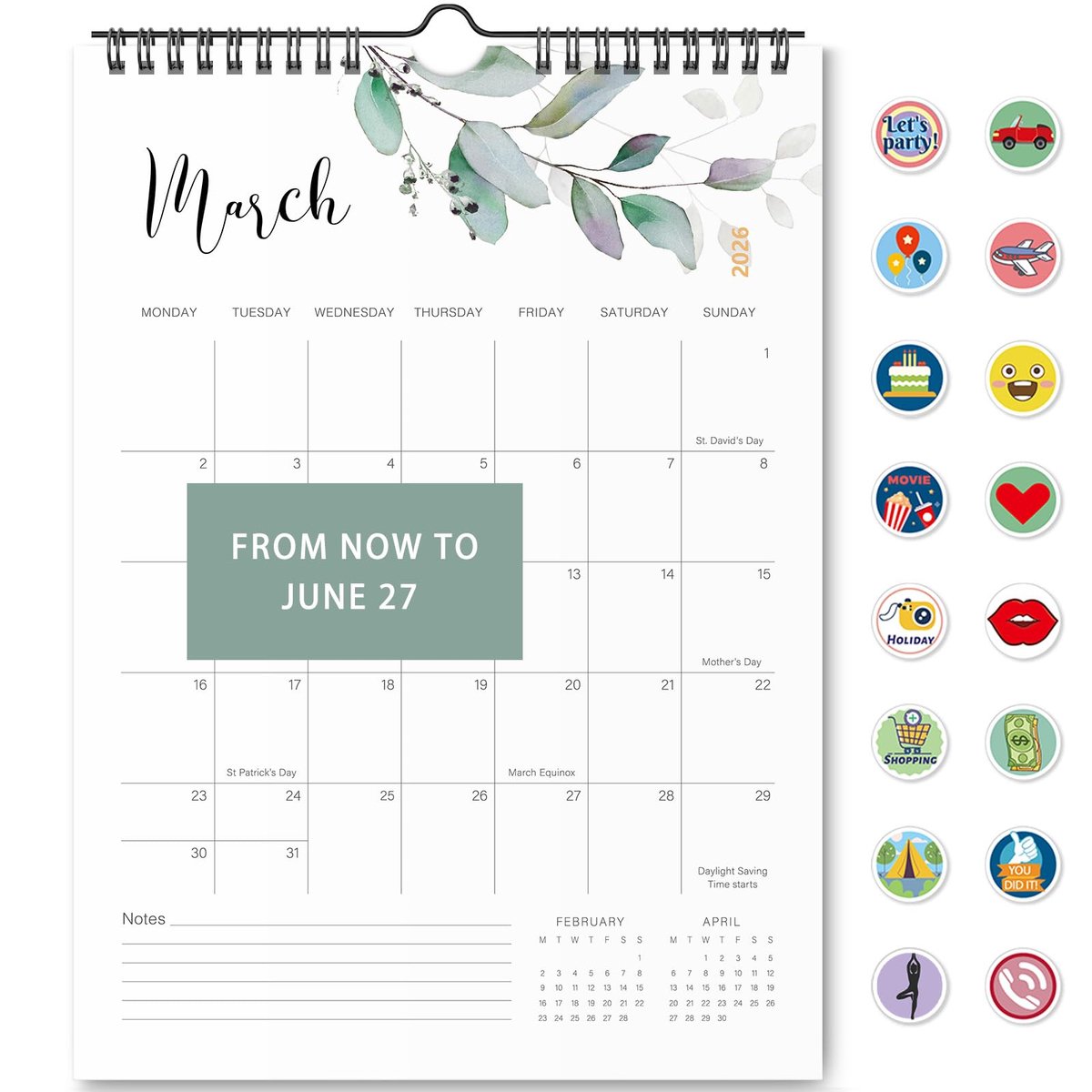 Wandkalender 2026 - Academisch Jaar - Maandelijkse weergave - Ideaal voor thuis en kantoor - SnelShoppen