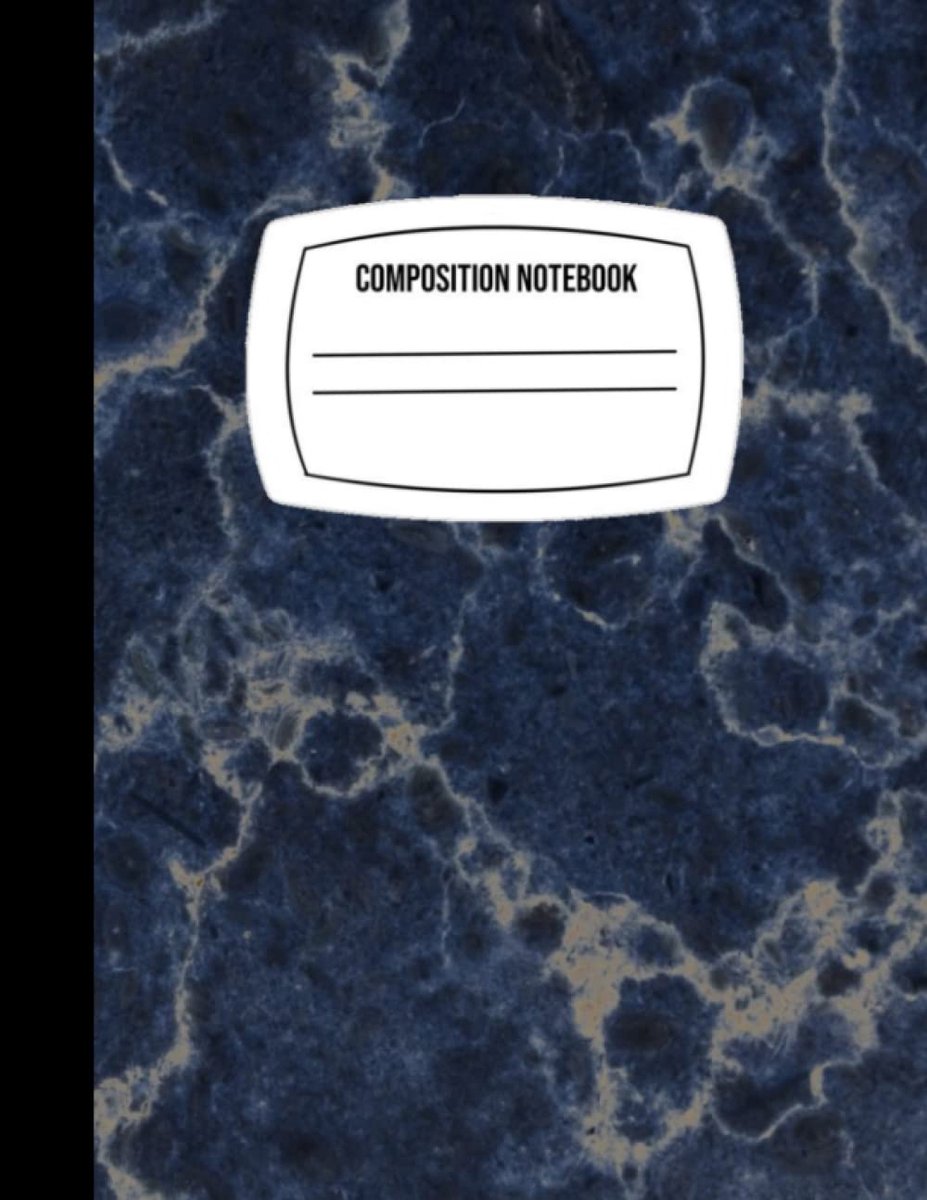 Marble zoomed in: Composition notebook college ruled: 110 pages in 8.5x11 college-ruled composition notebook