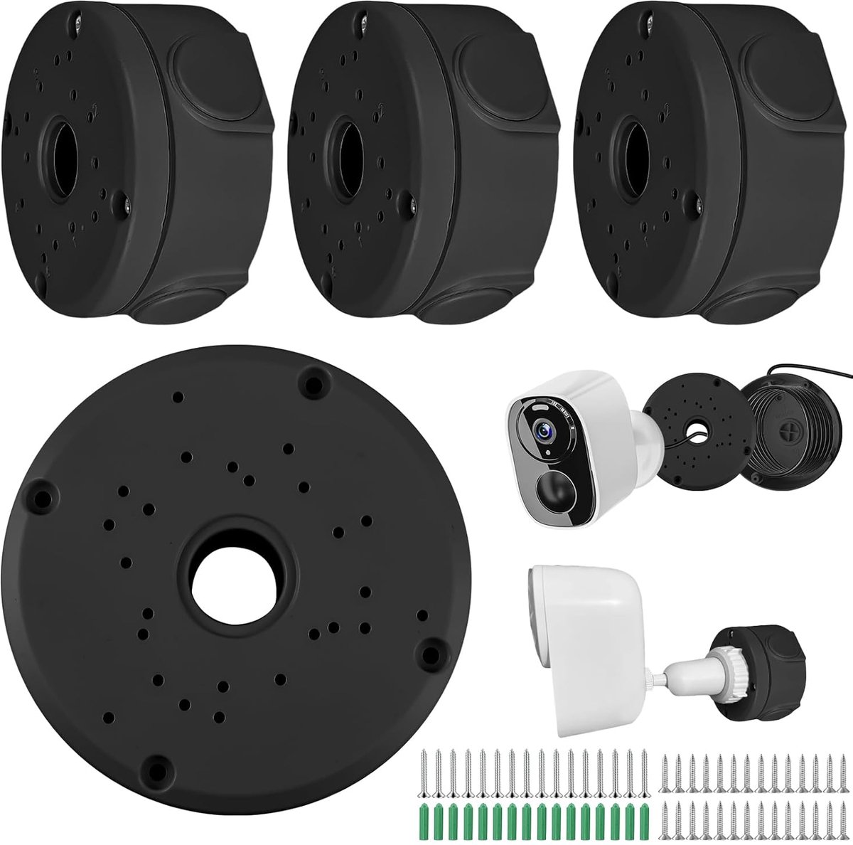 Camera junction box 4 stuks - ABS kunststof - waterdicht IP65 - bescherming voor camera's - SnelShoppen