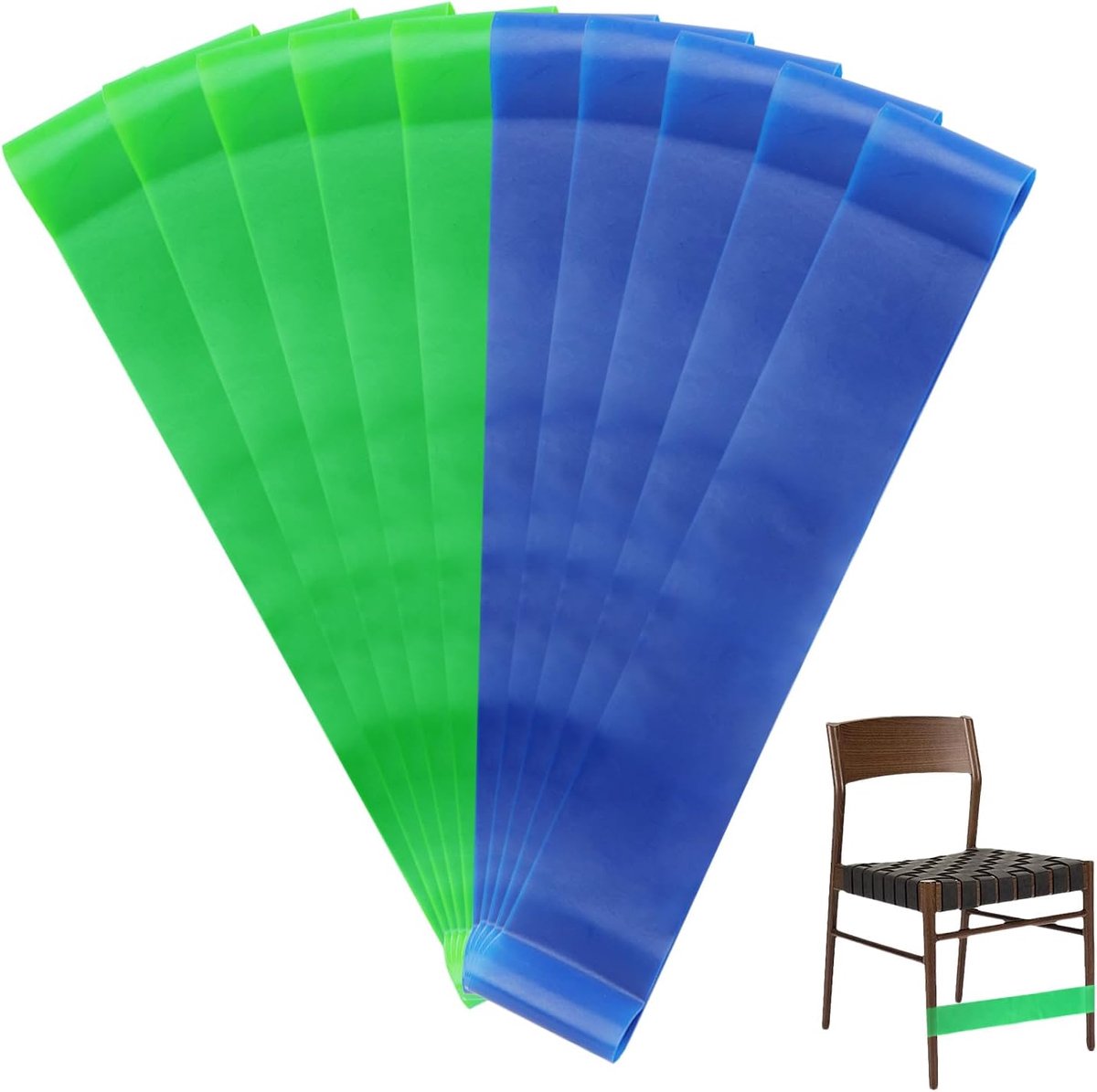 SnelShoppen - Set van 10 Elastische Stoelbanden, Kinderen Elastische Bands, ADHD Fidget Bands voor Kinderen, Natuurrubber voor School, Thuis, Revalida