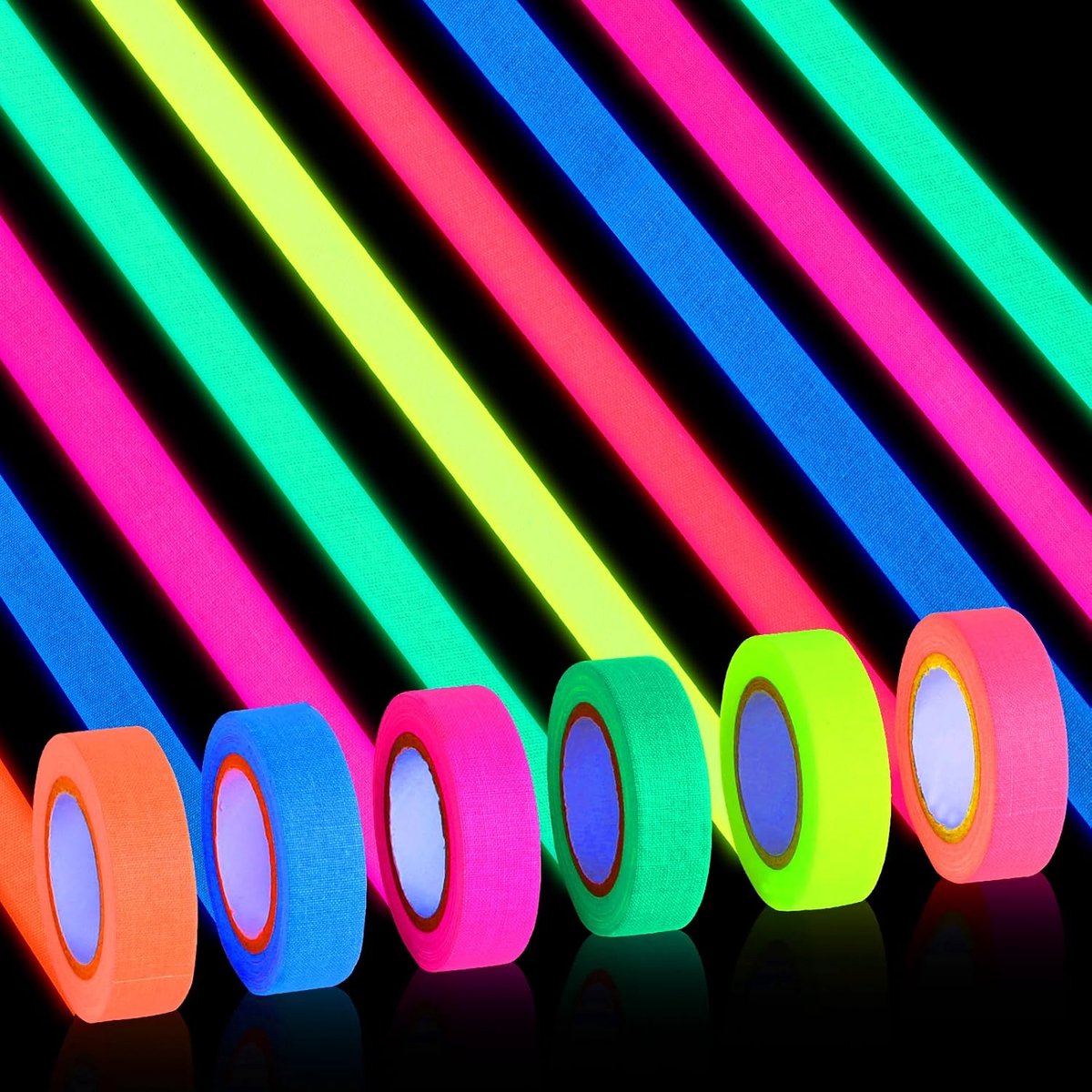 Glow in the dark tape 15mm x 5m - fluorescerend - kleurrijke decoratieve tape - voor neonfeesten - SnelShoppen