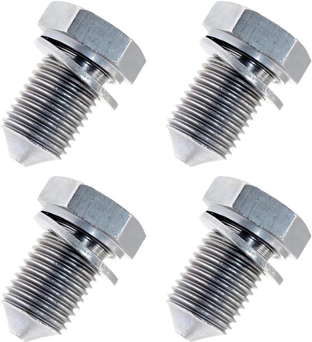 Olieafvoerplug 4 Stuks - Aluminium Legering - Magnetisch - Voor Auto en Motor - SnelShoppen