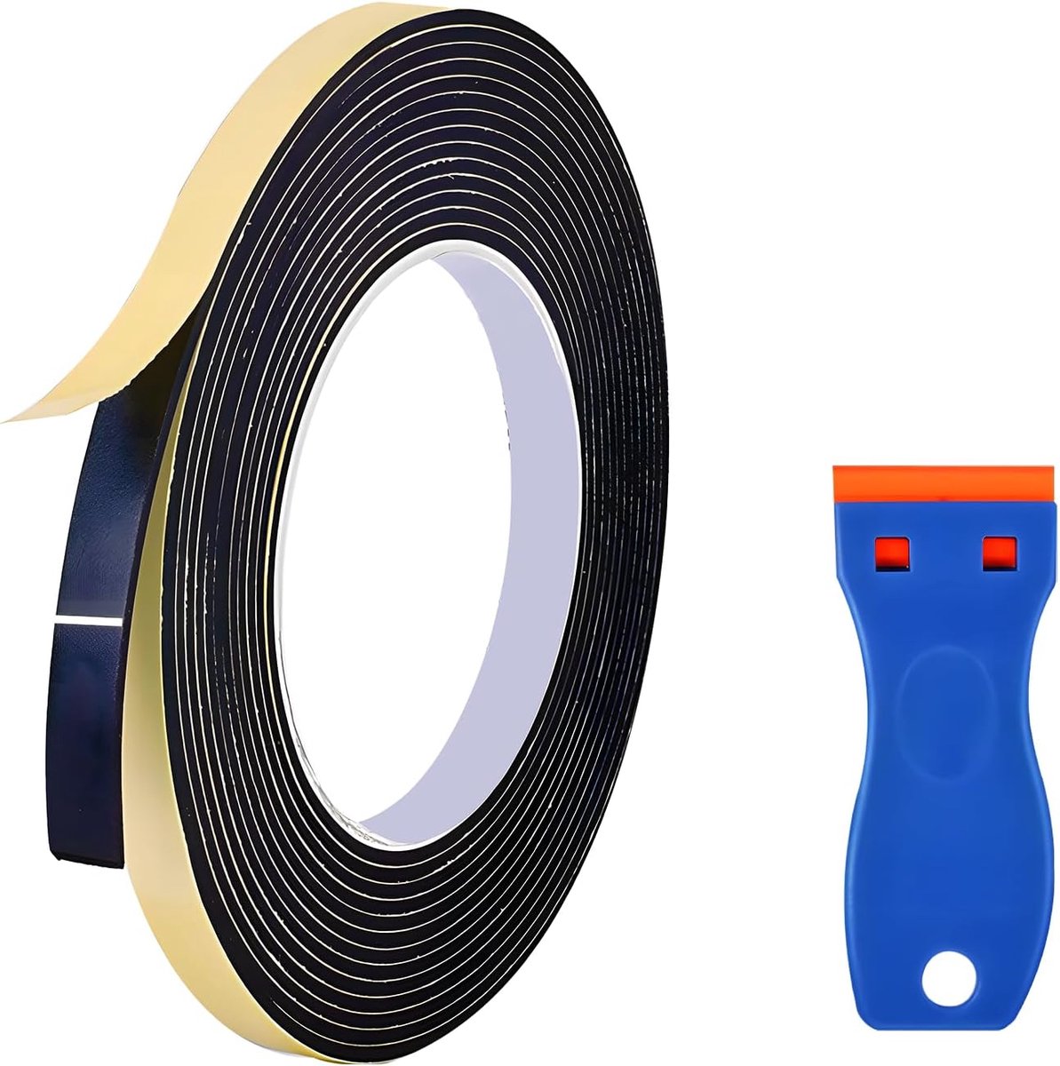 Sealing tape 10 mm x 5 m - EVA schuim - zelfklevend - isolatie tegen tocht en vocht - SnelShoppen