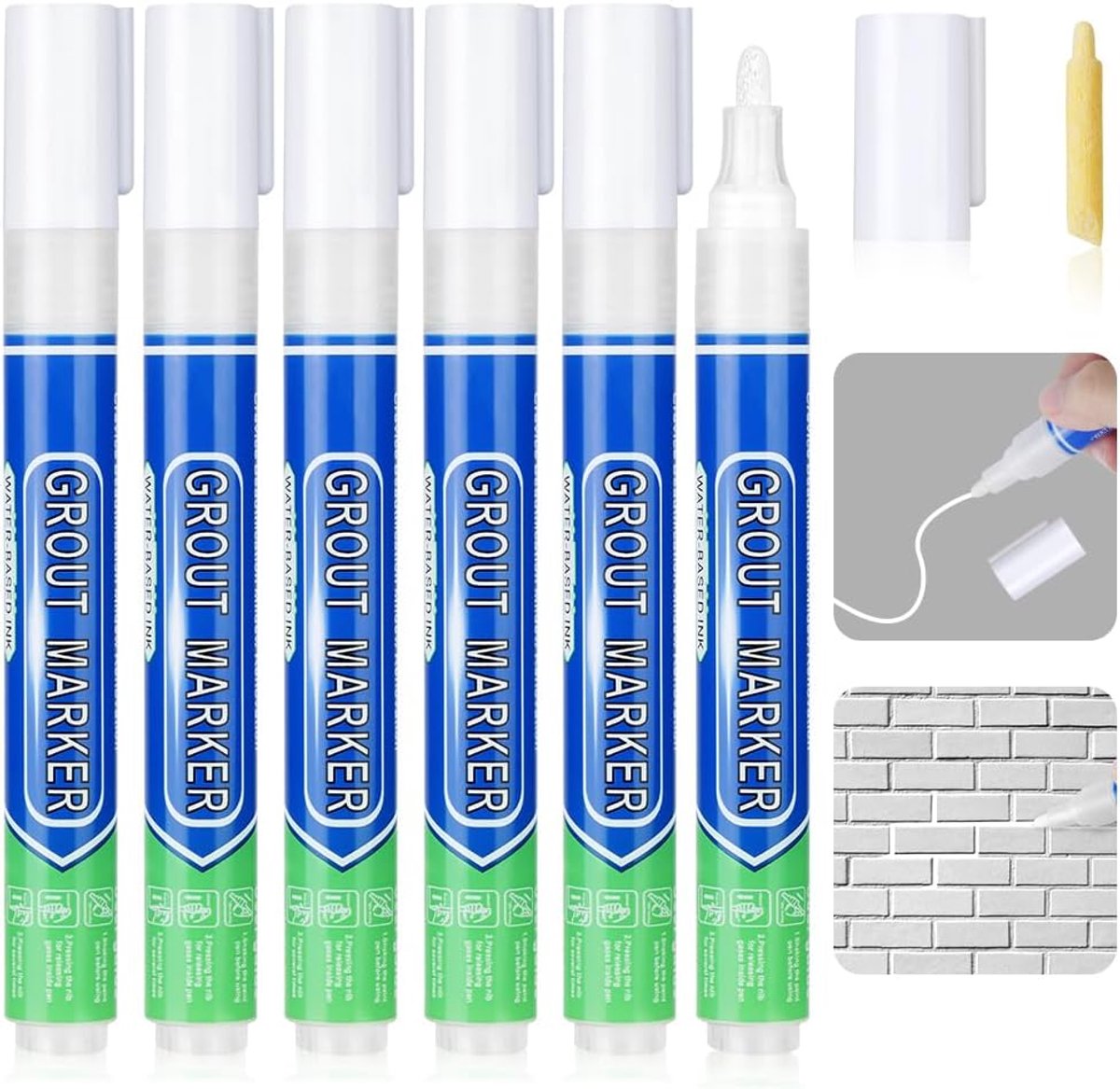 Grout Pen Wit - Makkelijk in gebruik - Verf voor voegen - Perfecte joint reparatie - SnelShoppen