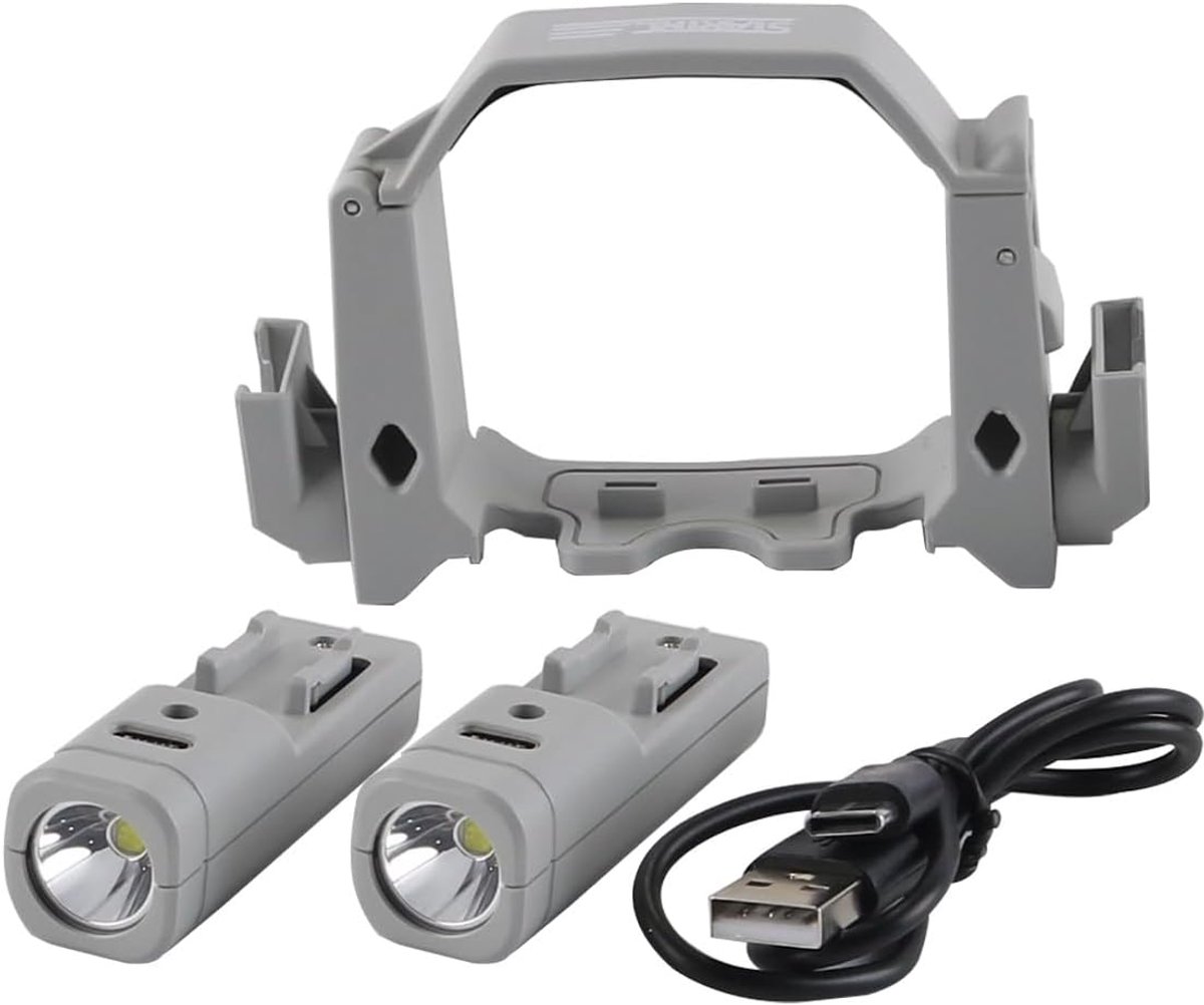 Drone zoeklicht nachtlamp - oplaadbare dubbele lamp - 360° rotatie - ideaal voor nachtvluchten - SnelShoppen