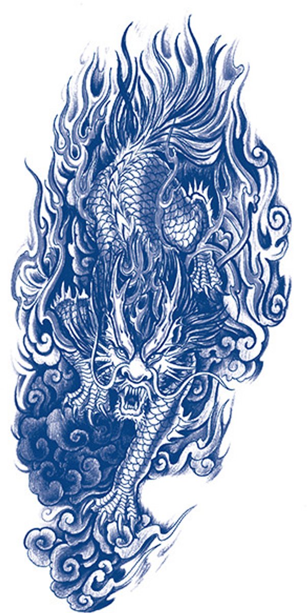 Tijdelijke tattoo Draak arm 2 weken