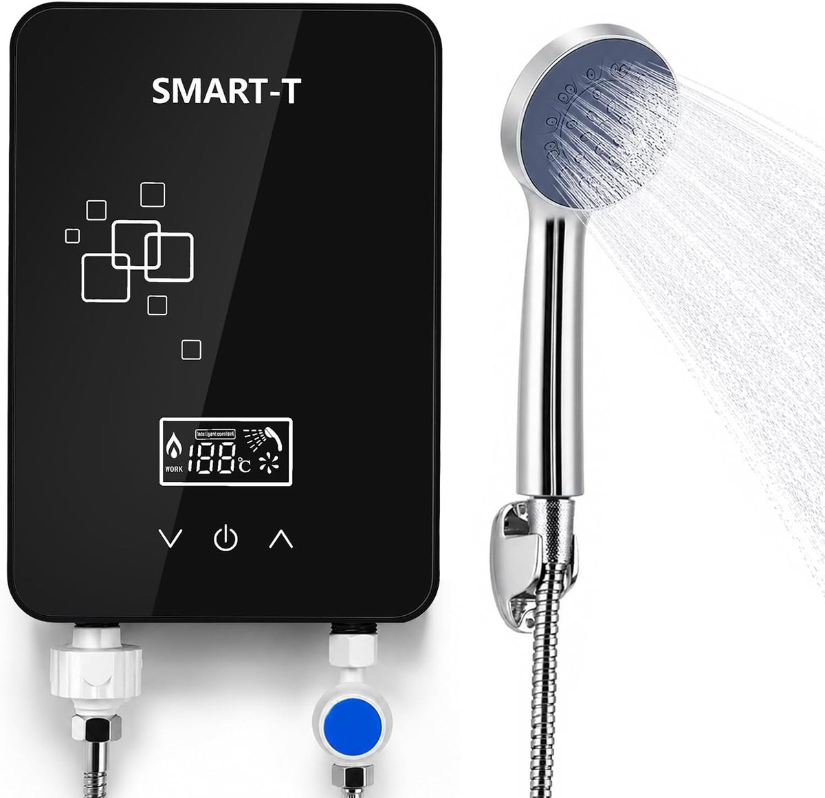 Mini doorstromend waterheater 6000 W - compact met temperatuurweergave - plug and play voor douche en keuken - ShopVlot
