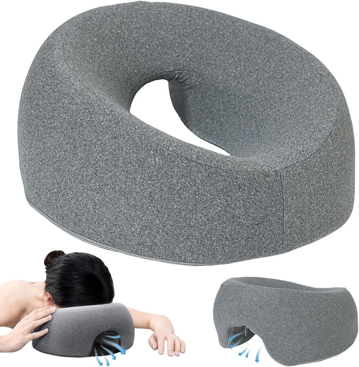 Massage gezichtskussen U-vorm - Geheugenfoam - Ergonomisch ontwerp - Ideaal voor ontspanning - ShopVlot