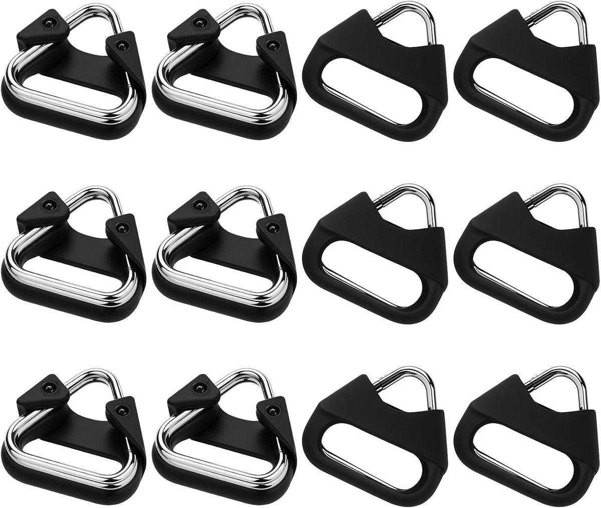 Camera strap adapter haken - 12 stuks roestvrij staal - driehoekige splitringen - veilig voor camera's - ShopVlot