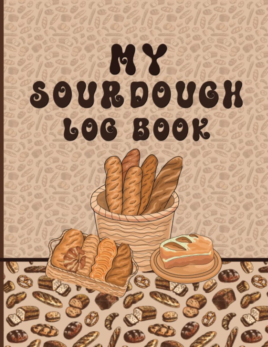 SnelShoppen - My Sourdough Log Book: Zelf receptenboek voor het bakken van zuurdesembrood, 2 pagina's per recept, flexibel softcover, leuk brood-thema