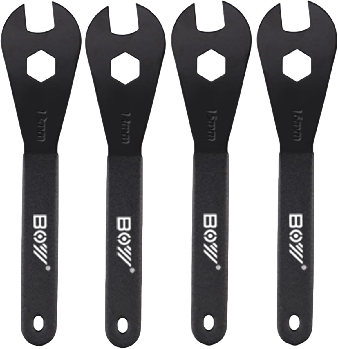 Fietskegelmoersleutel Set (13-19mm) - Dikke en dunne variant - Voor wielnaaf en asmoer - Professioneel gebruik - ShopVlot