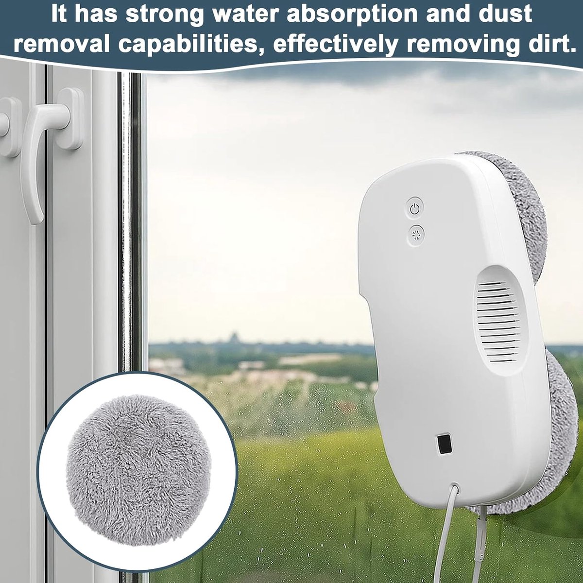 Raamreinigingsdoeken 14 cm - microvezel - 24 stuks - ideaal voor ruitenreinigingsrobots - ShopVlot