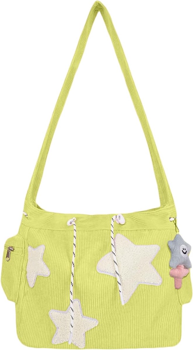 Schoudertas dames - casual elegante hobo tote - corduroy - lichtgewicht voor werk - ShopVlot