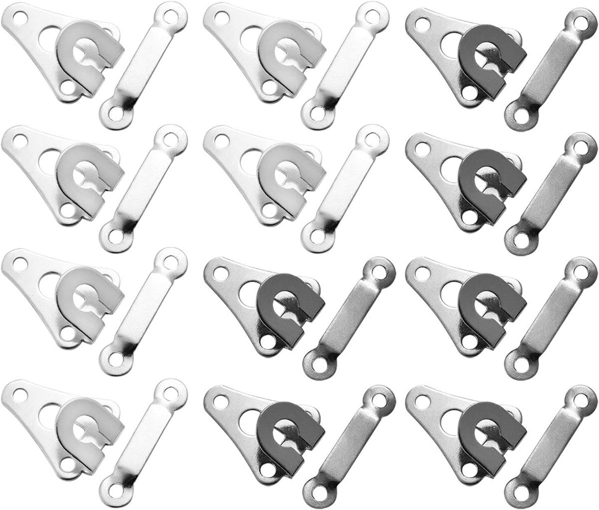 Broeksluitingen set van 12 - metalen haken en oogjes - voor het verbergen van de broeksluiting - duurzame bevestiging - ShopVlot