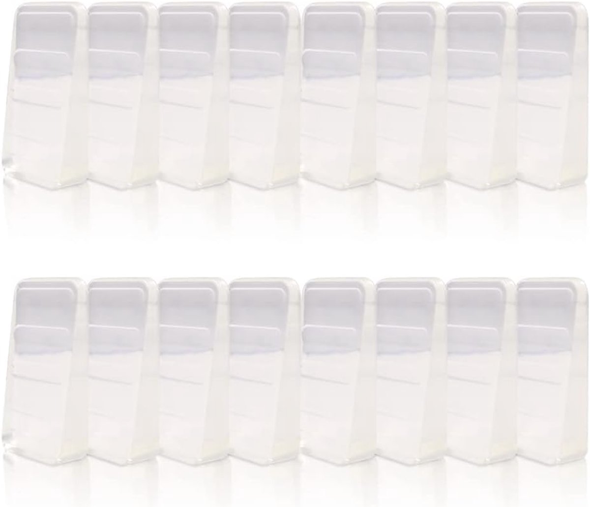 Meubelniveauer 16-delig - Transparante rubberen wiggen - Antislip en stapelbaar - Voor bed en bureau - ShopVlot